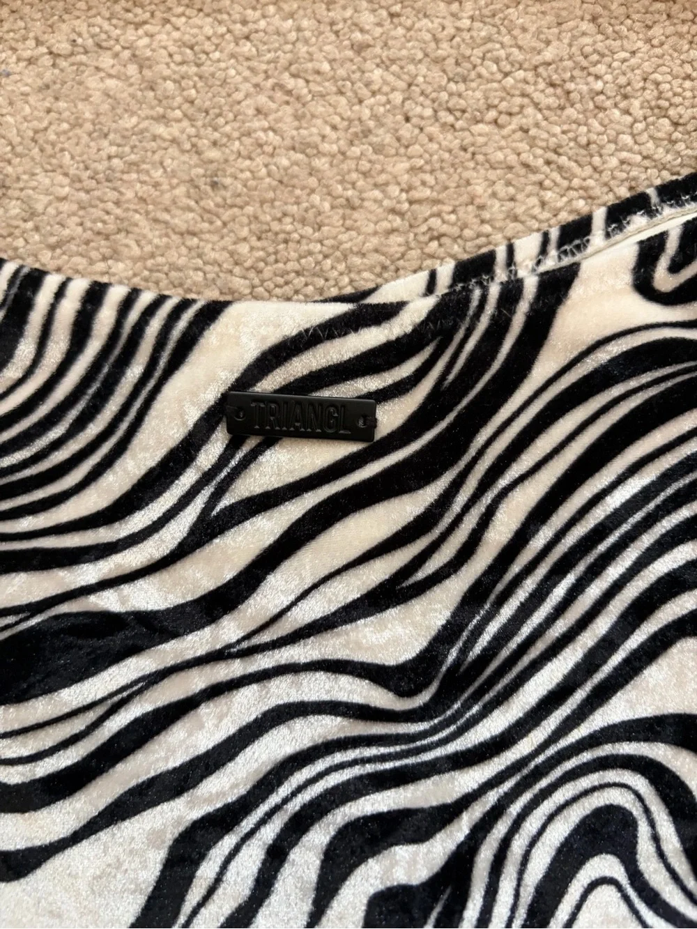 triangl swimwear Black & White Swirl Bikini Set